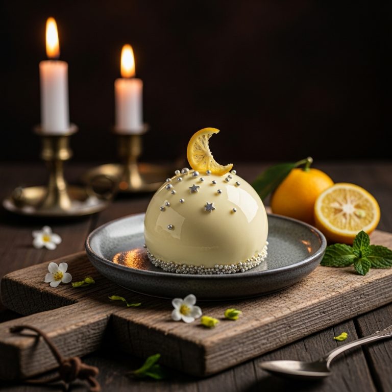Enchanting Moonlight Yuzu Mousse Cake