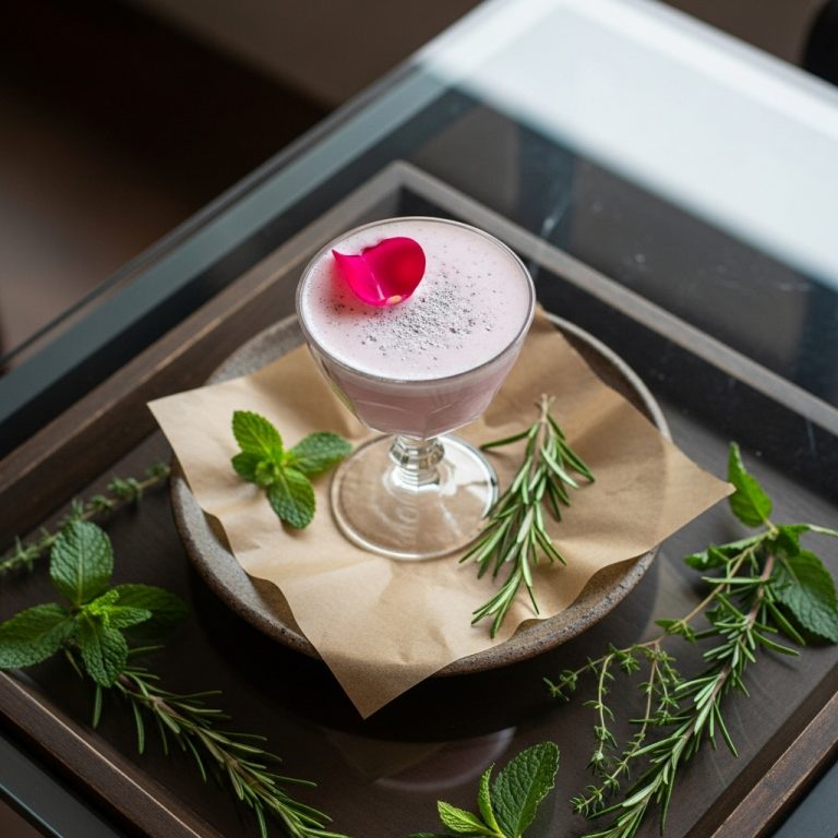 Enchanting Rosewater Milk Punch