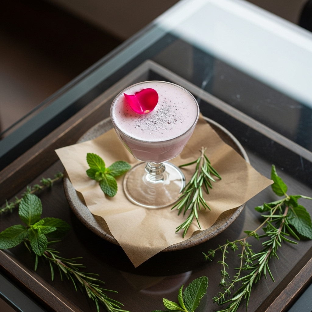 Enchanting Rosewater Milk Punch