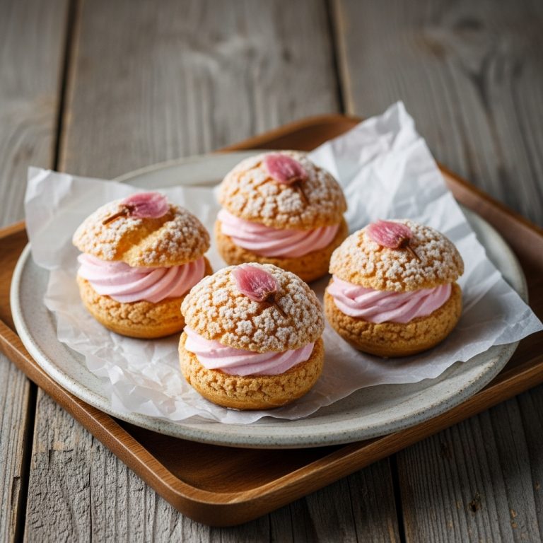 Enchanting Sakura Mochi Cream Puffs