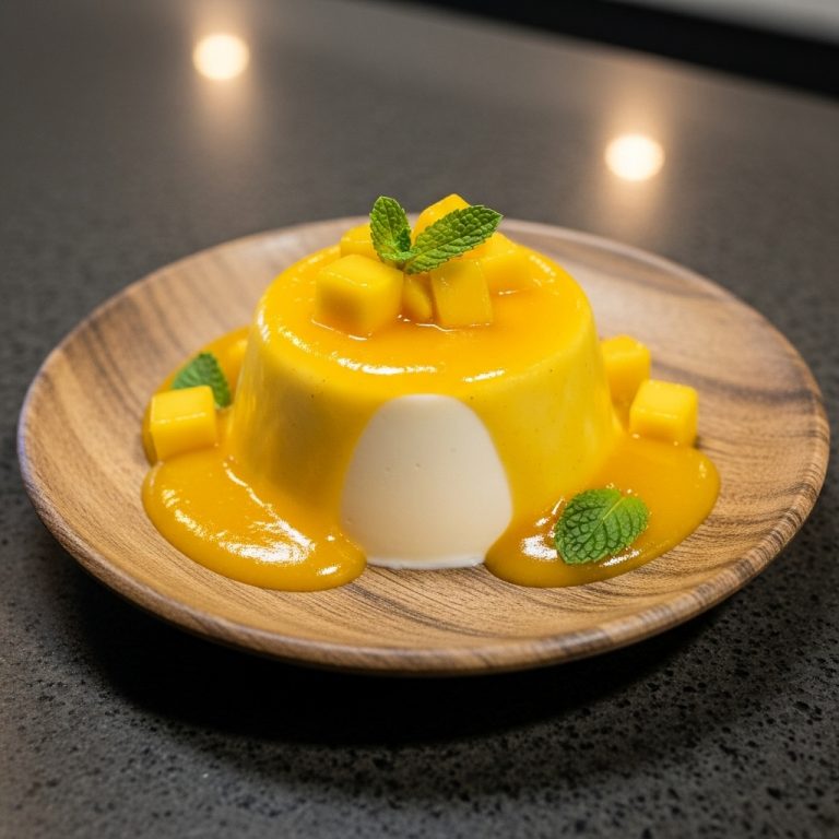 Enchanting Thai Coconut Panna Cotta with Mango Coulis
