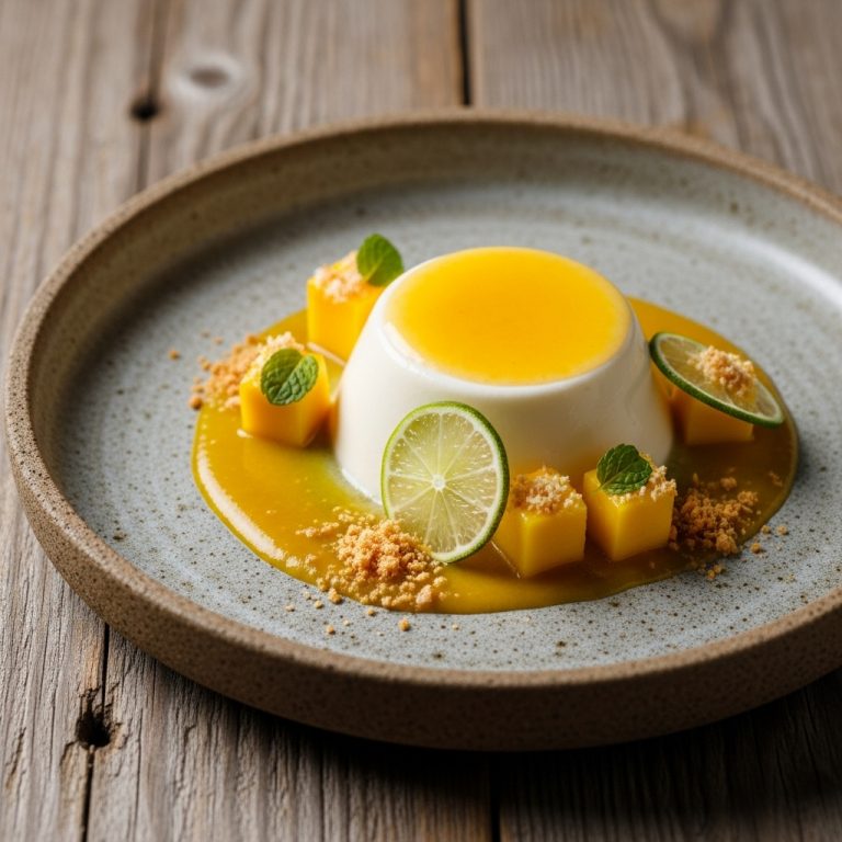 Enchanting Thai Coconut Panna Cotta with Mango-Lime Couli