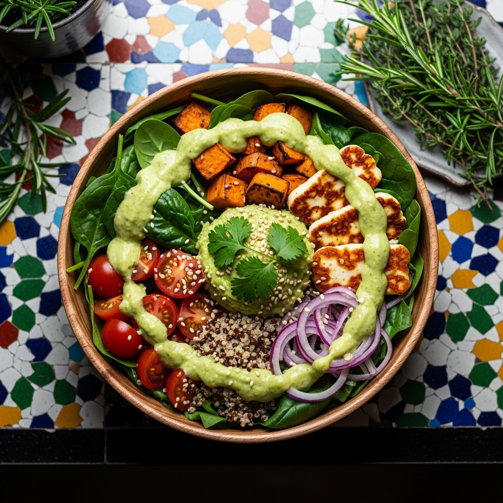 Energizing Australian Bowl with Citrus Avocado Dressing