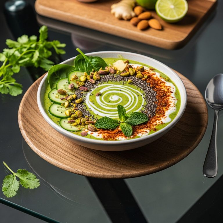 Energizing Indian Low-Carb Breakfast Smoothie Bowl