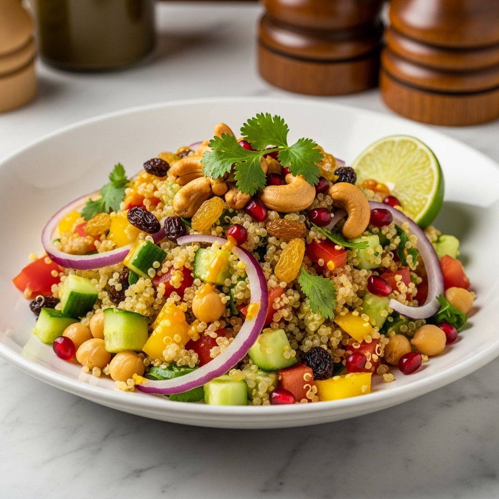 Energizing Indian Quinoa Salad Bowl