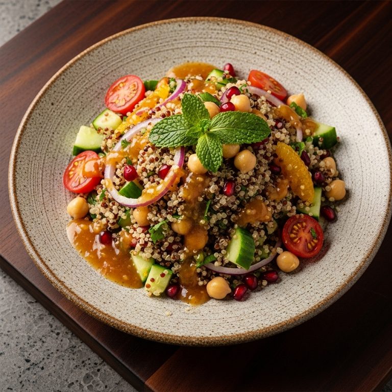 Energizing Indian Quinoa Salad with Citrus-Mint Dressing