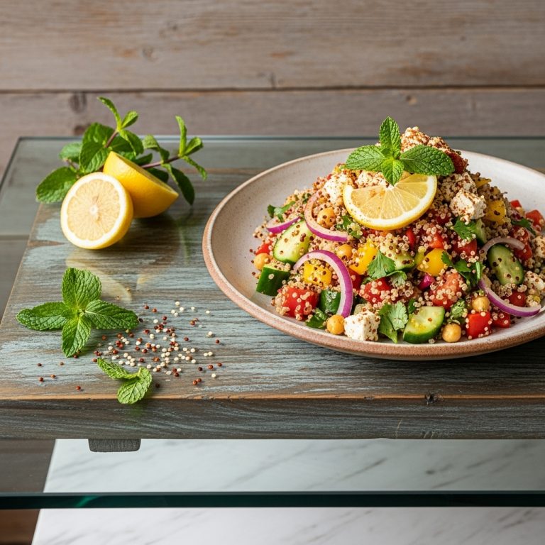 Energizing Indian Quinoa Salad with Mint and Lemon