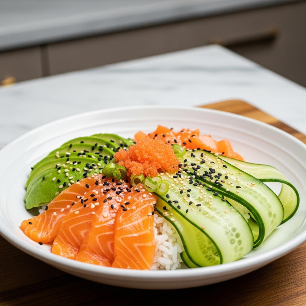 “Energizing Japanese Salmon Avocado Power Bowl”