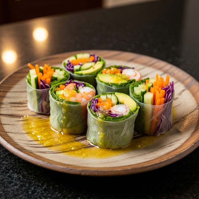 Energizing Japanese Summer Rolls with Citrus Dressing