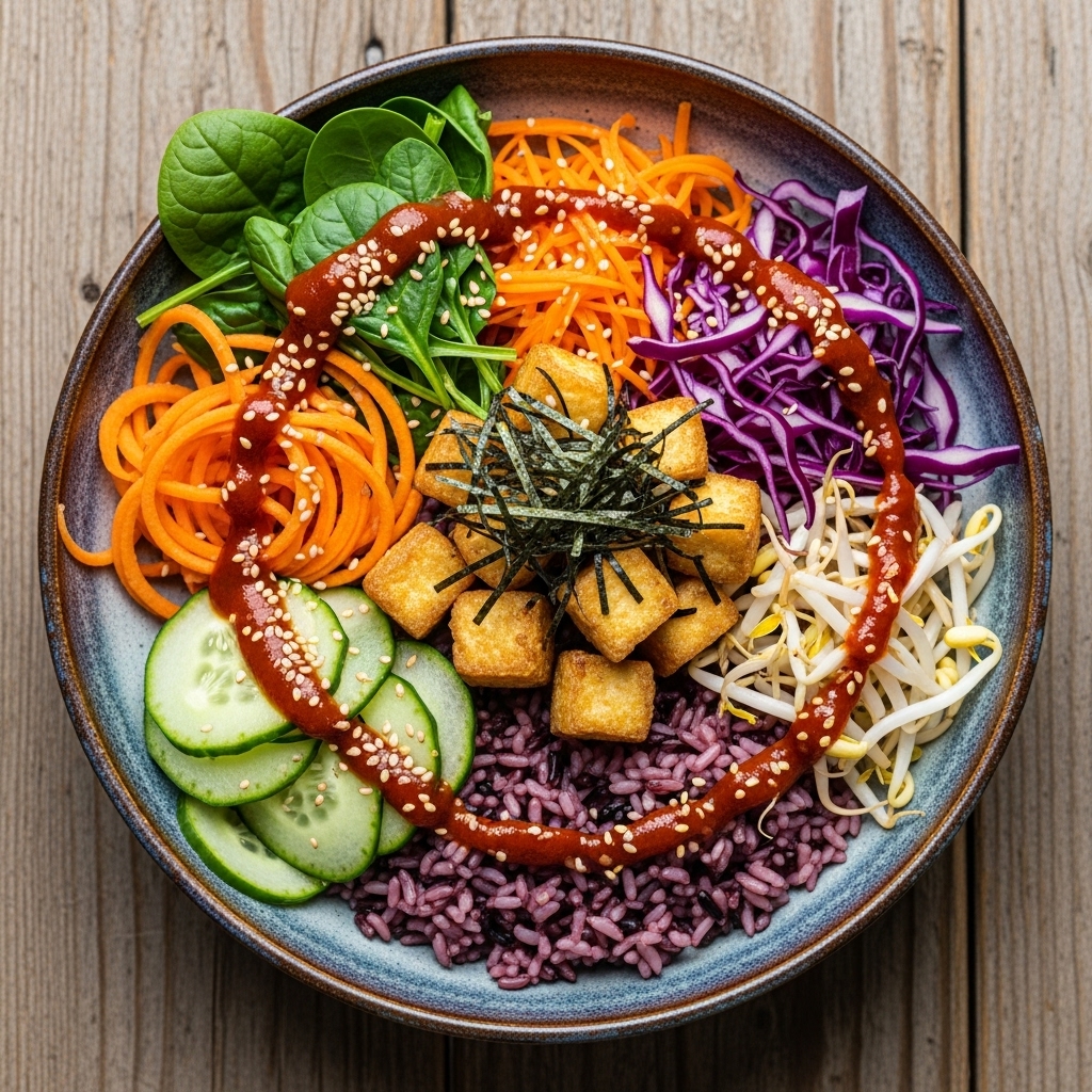 Energizing Korean Bowl: A Vegan Delight for Rejuvenation
