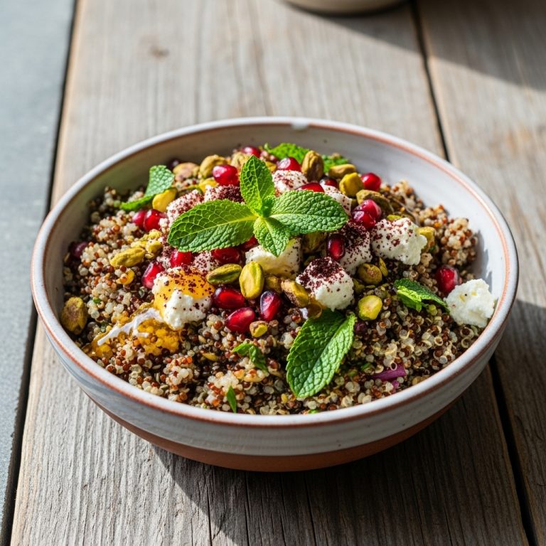 Energizing Middle Eastern Breakfast Quinoa Bowl