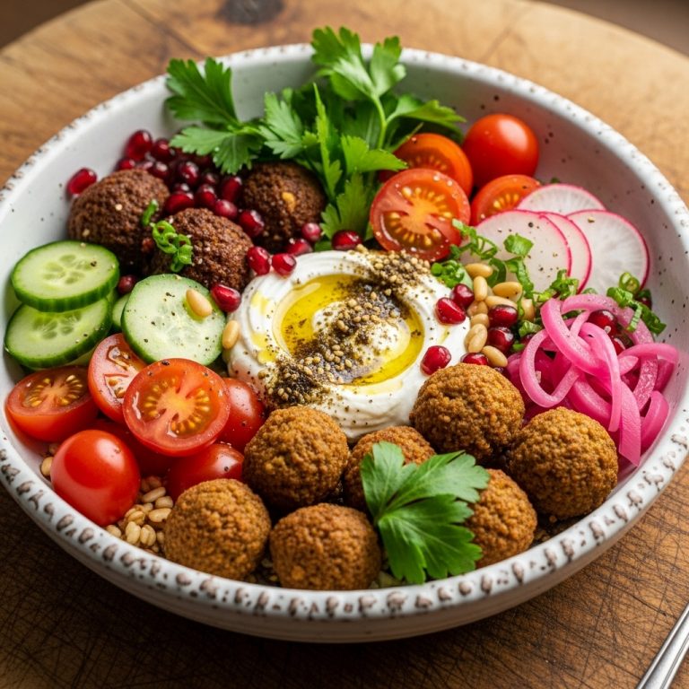 Energizing Middle Eastern Vegetarian Brunch Bowl