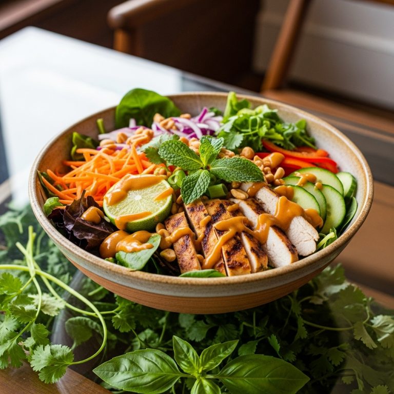 Energizing Thai Lunch Salad Bowl: A Fresh & Balanced Meal for Rejuvenation