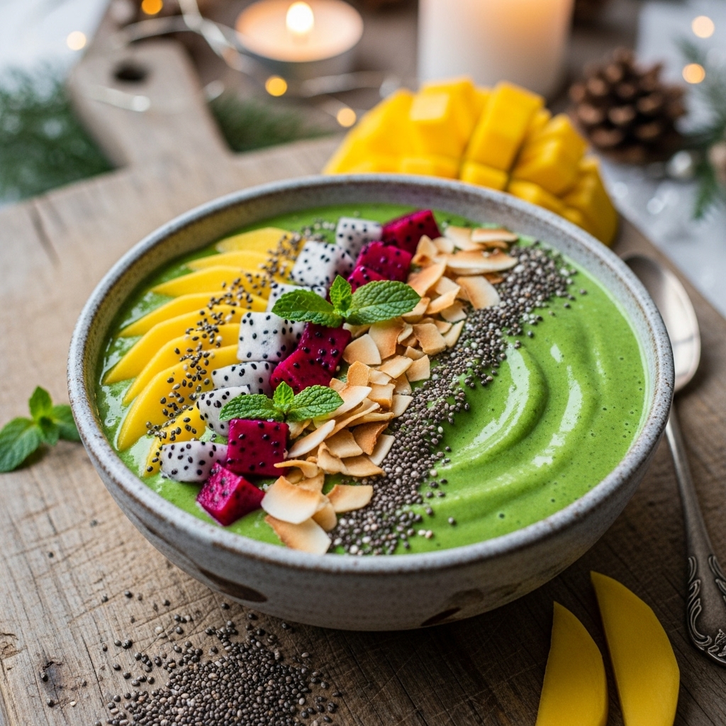 Energizing Vietnamese Green Smoothie Bowl