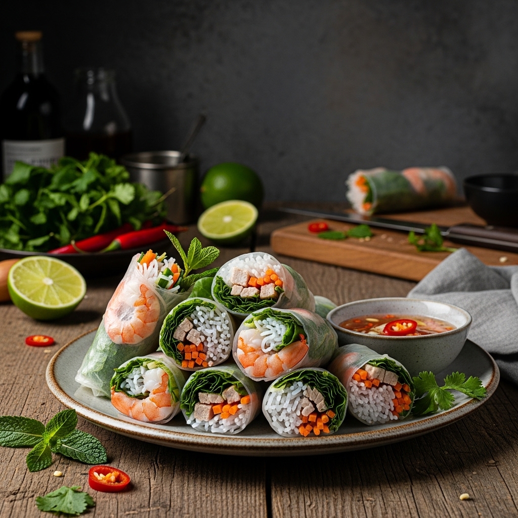 Energizing Vietnamese Rice Paper Rolls