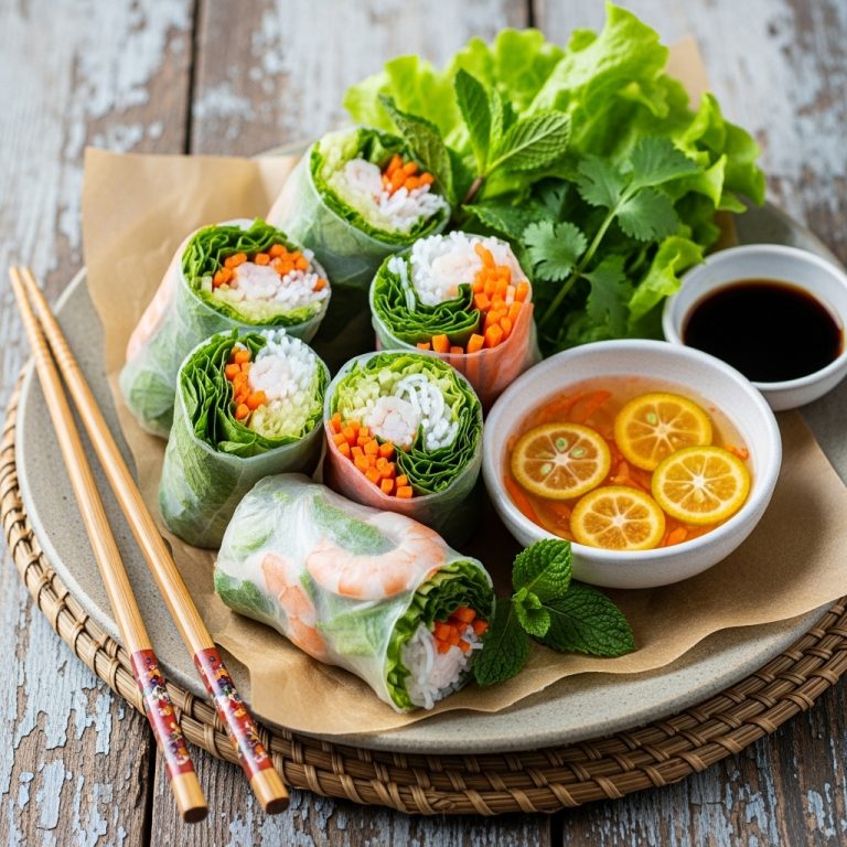 Energizing Vietnamese Summer Rolls with Citrus Dipping Sauce