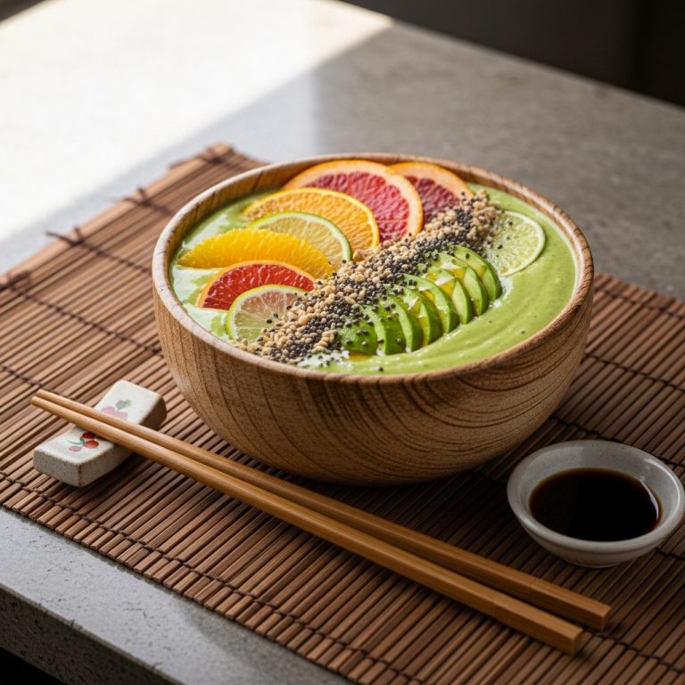Energy Boost Citrus Avocado Smoothie Bowl