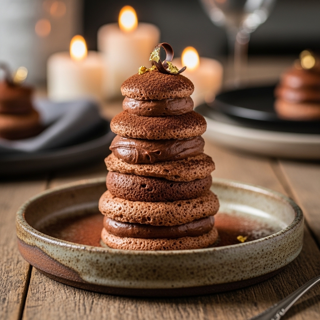 Ethereal Keto Chocolate Mousse Tower