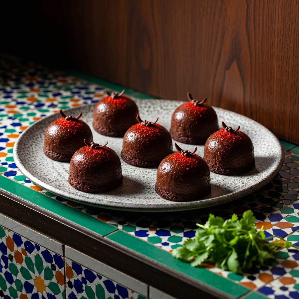 Ethiopian Berbere Spiced Chocolate Mousse Cakes