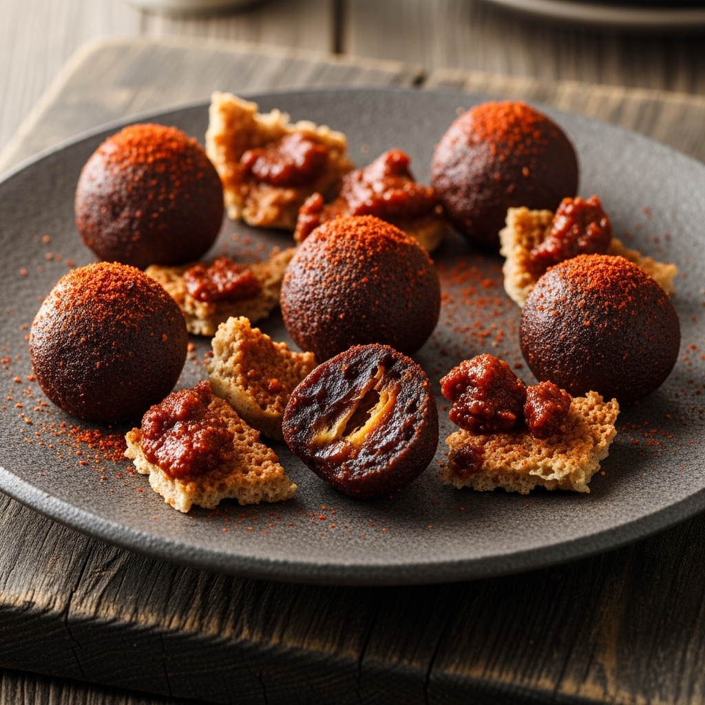 Ethiopian Berbere Spiced Vegan Date Balls (FitFit)