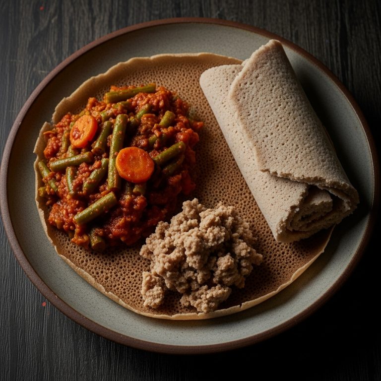 Ethiopian Vegetarian Fasolia with Injera: A Culinary Journey through Tradition and Taste