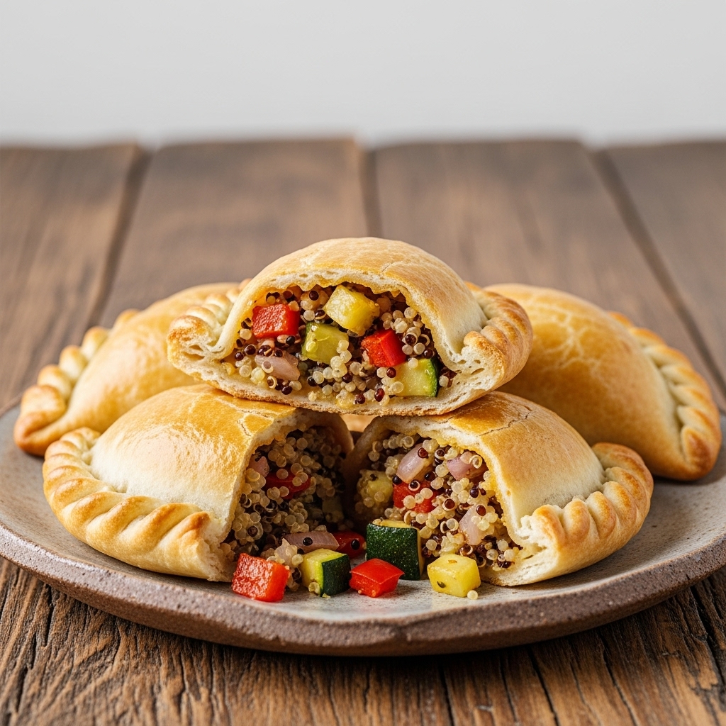 Exquisite Argentinian Vegetarian Empanadas with Roasted Vegetables and Quinoa Stuffed