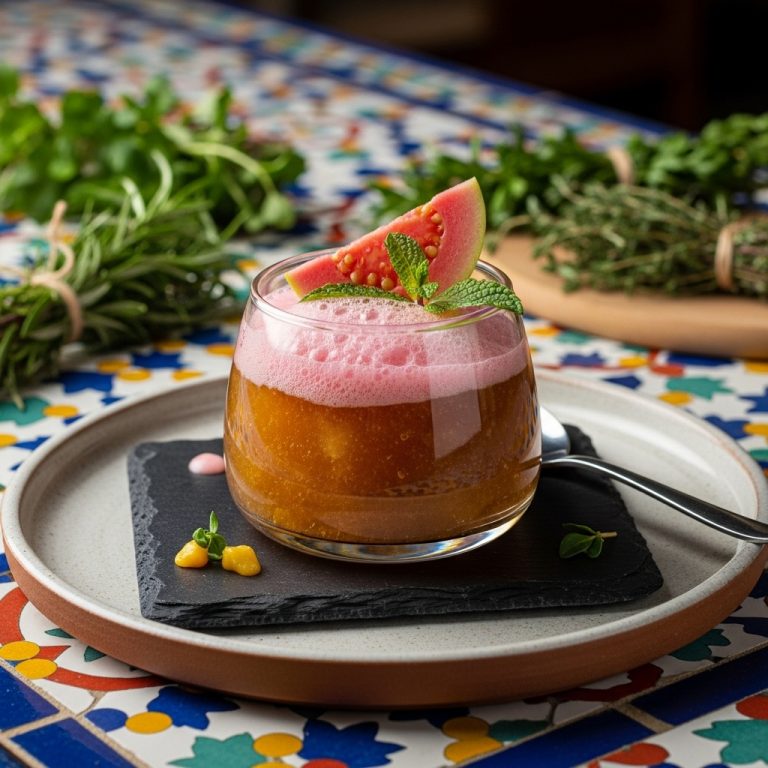 Exquisite Colombian Gluten-Free Agua de Panela Con Guayaba Dessert – A Taste of Paradise!