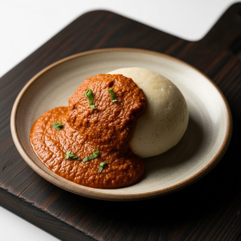 Exquisite Ghanaian Vegetarian Fufu with Peanut Sauce (Vegan Friendly)