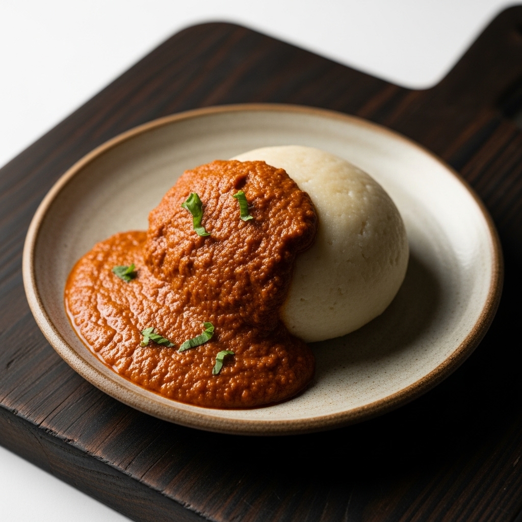 Exquisite Ghanaian Vegetarian Fufu with Peanut Sauce (Vegan Friendly)
