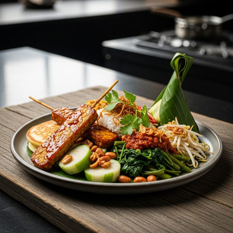 Exquisite Indonesian Vegan Breakfast – A Culinary Symphony of Flavors and Textures