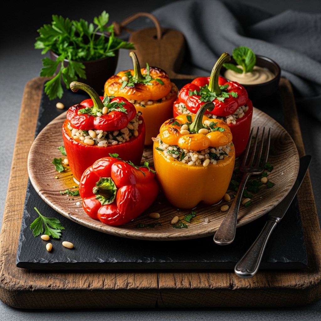 Exquisite Israeli Vegetarian Stuffed Bell Peppers