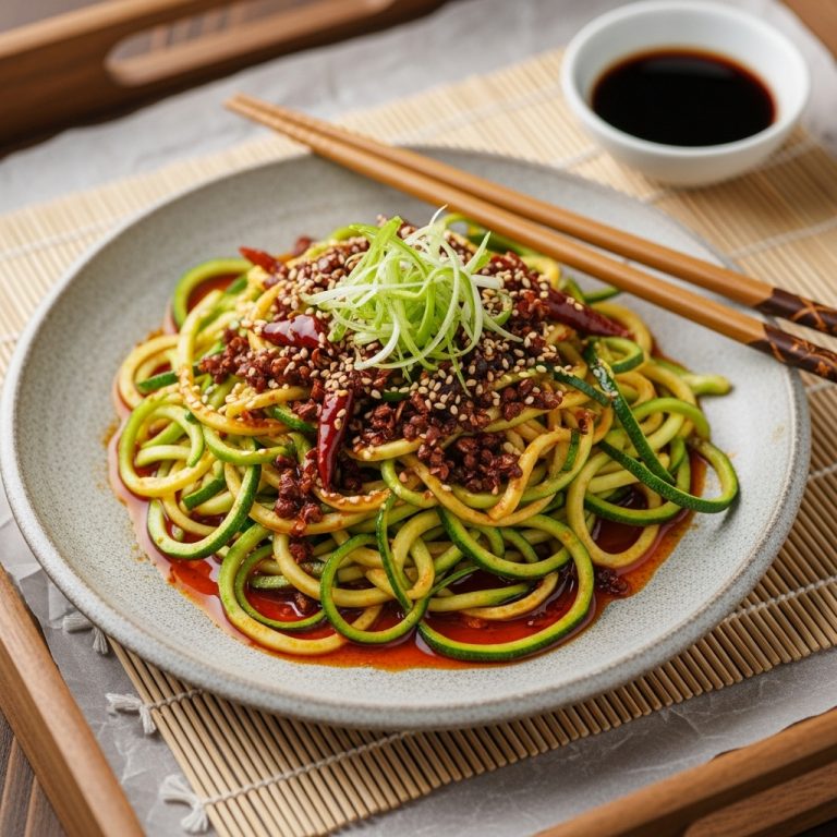 Exquisite Keto Chinese Zucchini Noodles in Spicy Sichuan Oil – A Culinary Masterpiece!