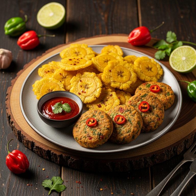 Exquisite Nigerian Keto-friendly Roasted Plantain Chips and Spicy Fish Patties