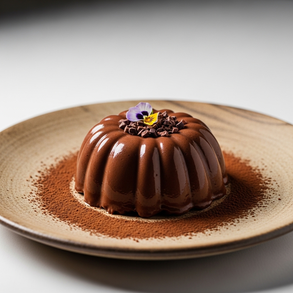 Exquisite Nigerian Vegan Chocolate Ogbono Pudding