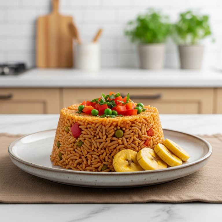 “Exquisite Nigerian Vegetarian Jollof Rice Delight: A Cinematic Culinary Masterpiece”