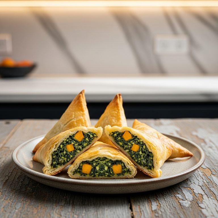 “Exquisite South African Butternut Squash and Spinach Samosas”