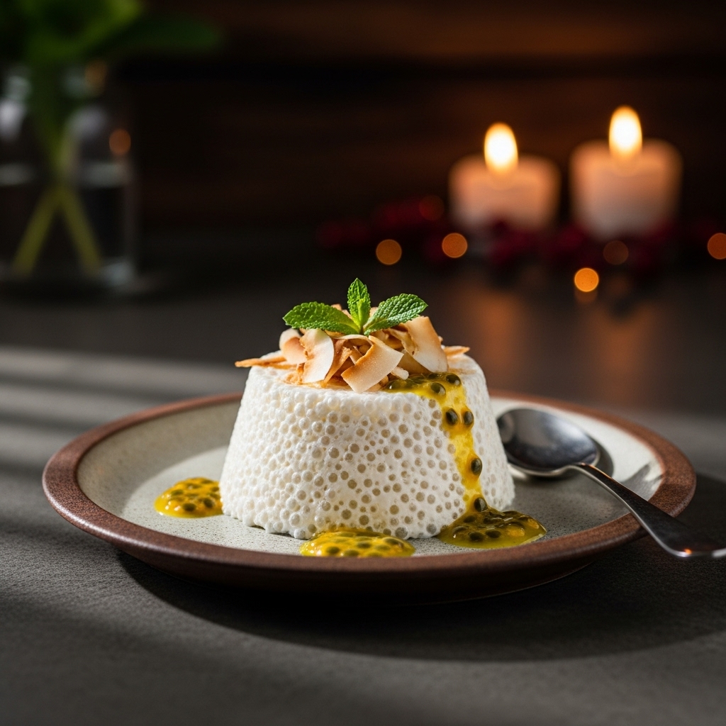 Exquisite Vegan Brazilian Coconut Tapioca Pudding (Mousse de Tapioca Vegana)