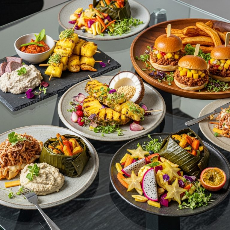 Exquisite Vegan Polynesian Tropical Fusion Banquet for Six