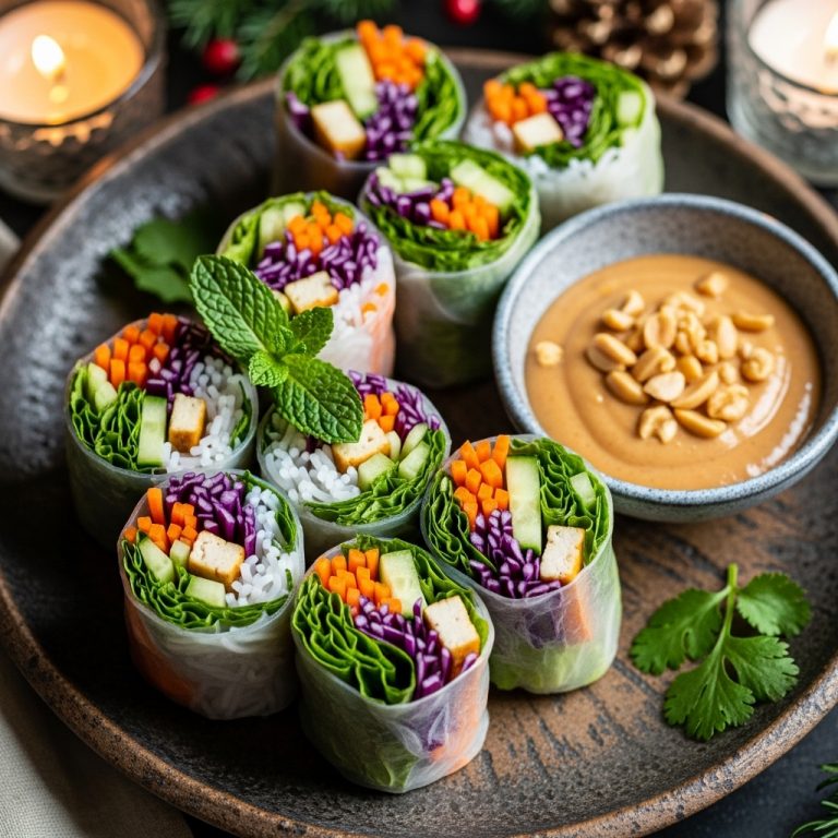Exquisite Vegan Thai Summer Rolls with Peanut Sauce – A Cinematic Sensory Experience