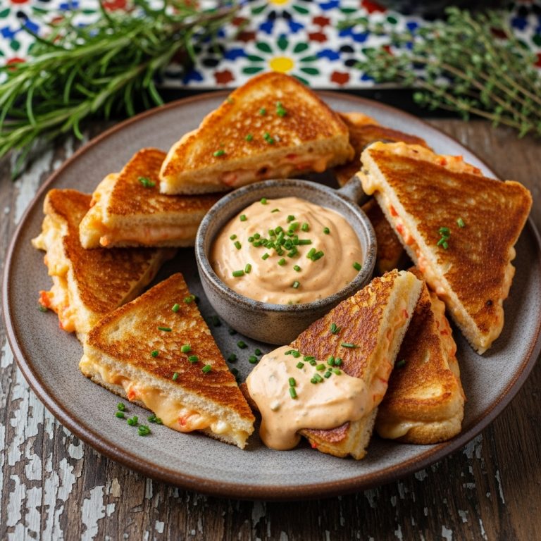 Famous Southern Grill Snack: Grilled Cheese Pimento Dippers with Cajun Remoulade