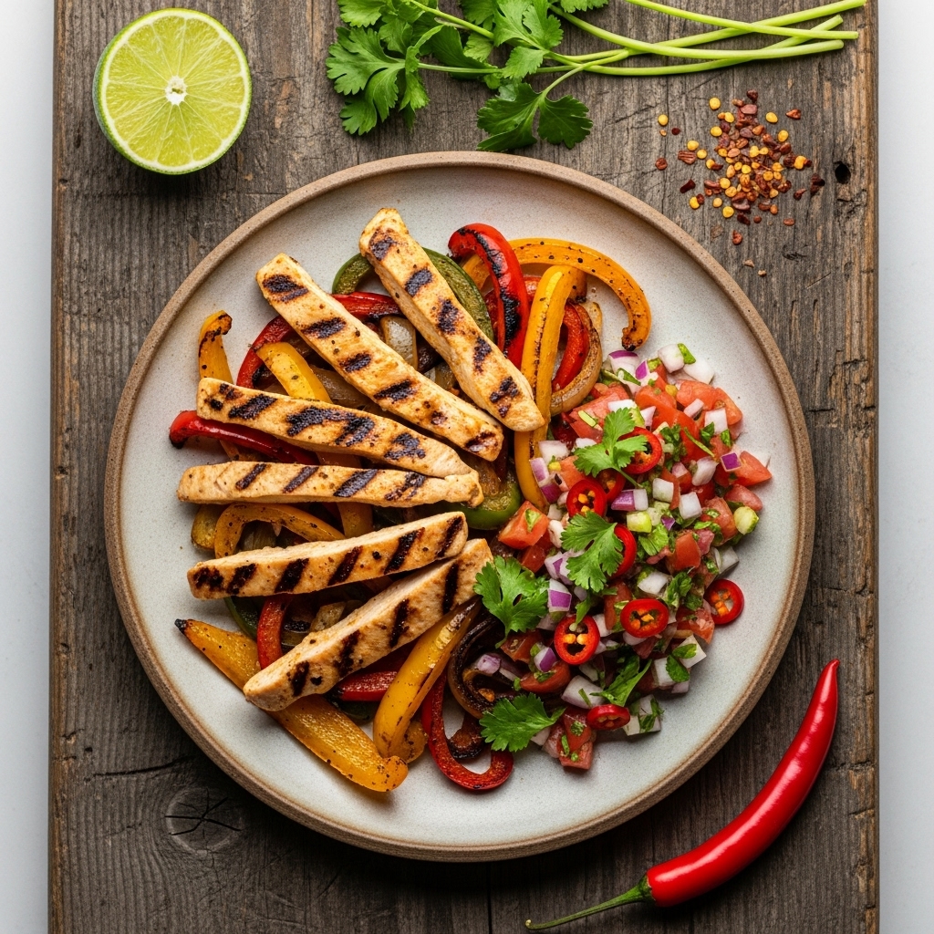 Festival Classic Dinner – Smoky Grilled Chicken Fajitas with Firecracker Salsa