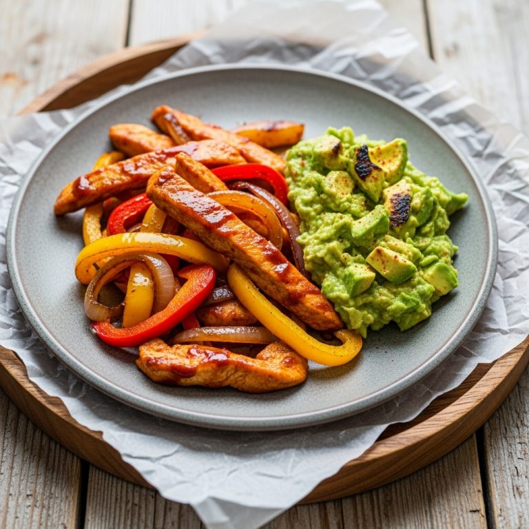 Festival Classic Lunch: BBQ Chicken Fajitas with Smoky Guacamole