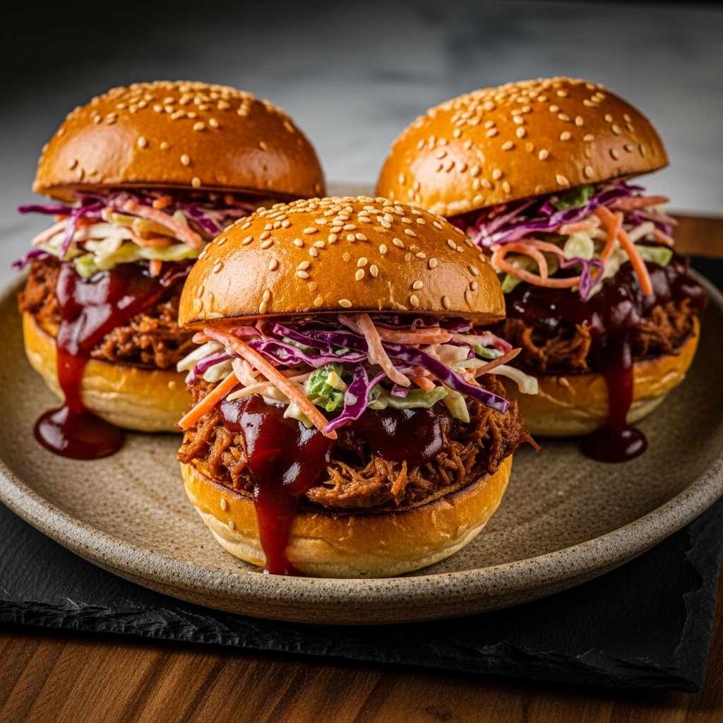 Festival Classic Lunch: BBQ Pulled Pork Sliders with Spicy Slaw