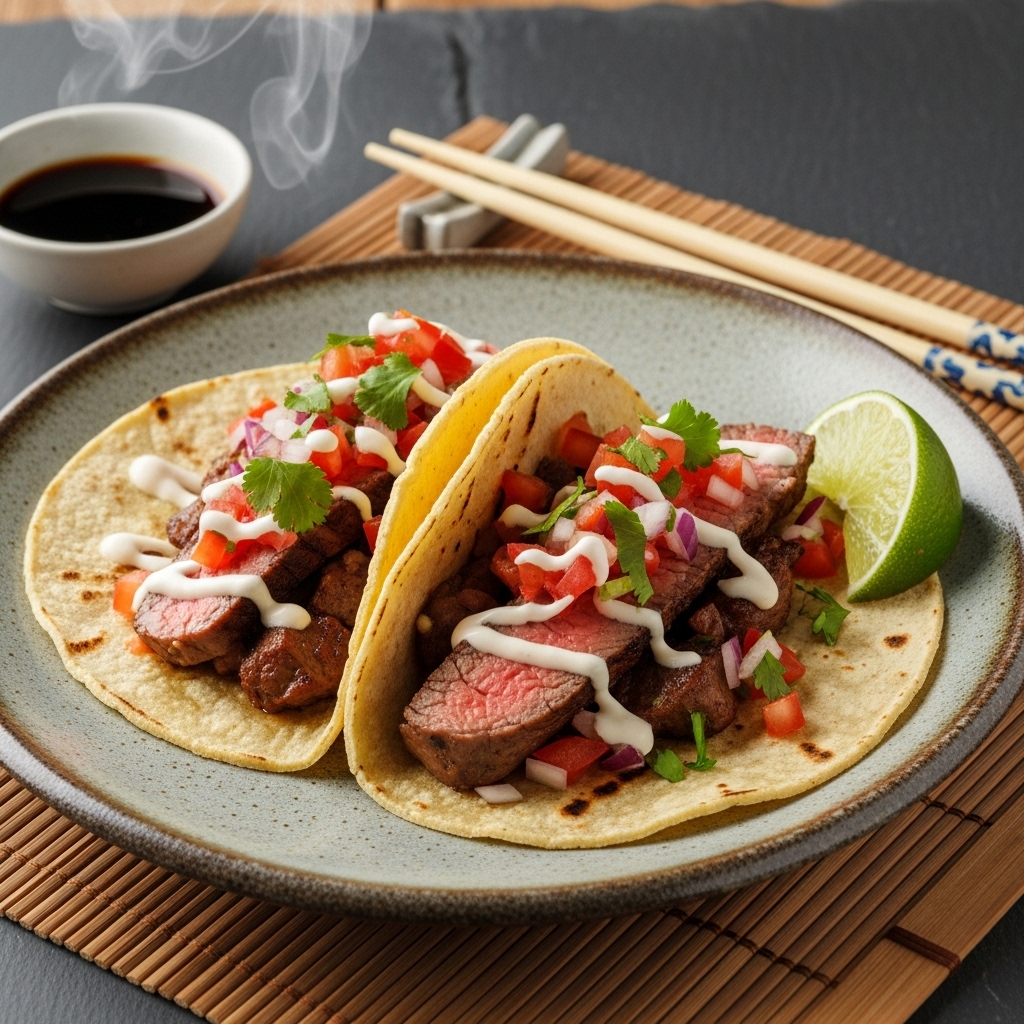 Festival Classic Lunch: Baja-Style Carne Asada Tacos with Chipotle Crema