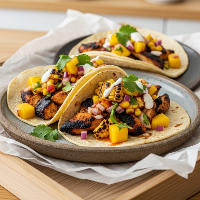 Festival Classic Lunch: Charred Chicken Tacos with Smoky Mango Salsa