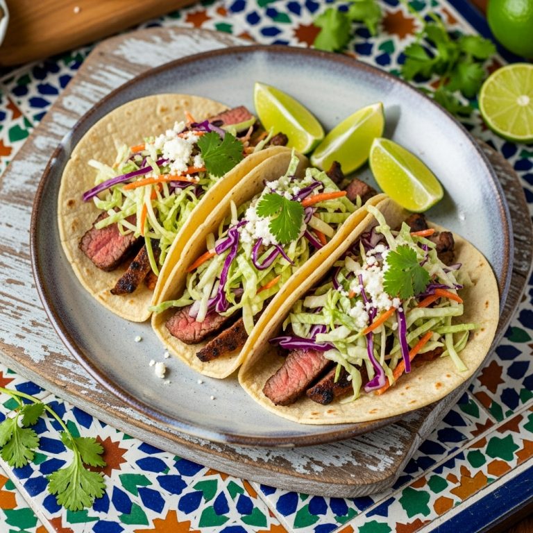 Festival Classic Lunch: Copycat Grilled Carne Asada Tacos with Cilantro Lime Slaw