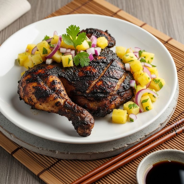 Festival Classic Lunch – Grilled Caribbean Jerk Chicken with Pineapple Salsa