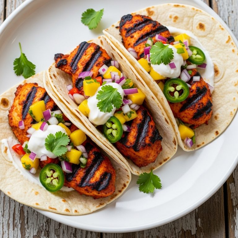 Festival Classic Lunch – Tandoori Grilled Chicken Tacos with Mango Salsa