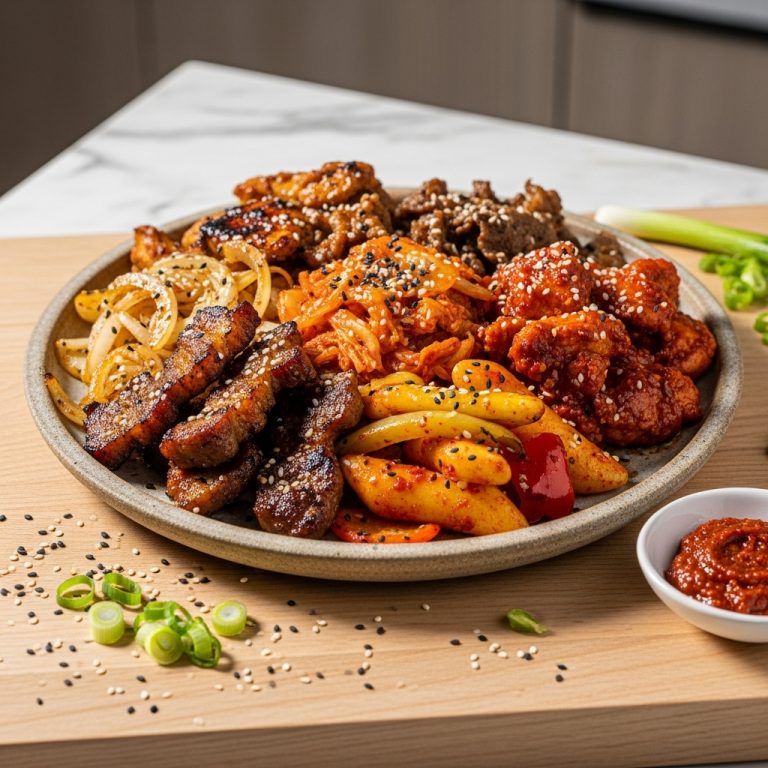 Fiery Korean BBQ Street Food Dinner