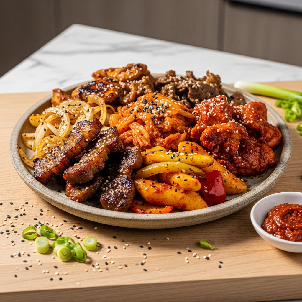 Fiery Korean BBQ Street Food Dinner